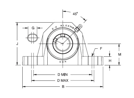 Стандартная втулка с маслосъемным кольцом P2B-SCEZ-014-P, DODGE
