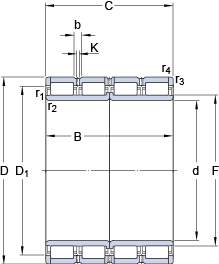 Цилиндрические роликоподшипники BC4-8000/HA1, SKF