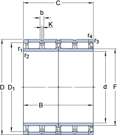 Цилиндрические роликоподшипники BC4-8031/HA1VA907, SKF