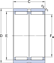 Игольчатые роликоподшипники RNAO 40x50x34, SKF