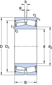 Сферические роликоподшипники 23168-2CS5/VT143, SKF