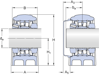 Роликоподшипниковые узлы SYNT 55 F, SKF
