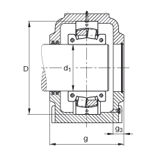 Стационарные корпуса SD548-N-FZ-AF-L + 222SM220-MA, FAG