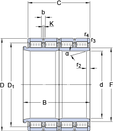 Цилиндрические роликоподшипники BC4-8012/HA4, SKF