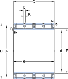 Цилиндрические роликоподшипники BC4-8003/HA1VA907, SKF