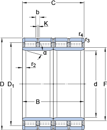 Цилиндрические роликоподшипники BC4-8021/HB1, SKF