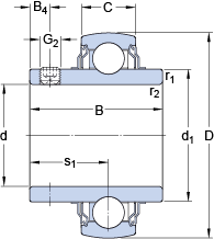 Высокотемпературные подшипники и подшипниковые узлы YAR 212-2FW/VA228, SKF